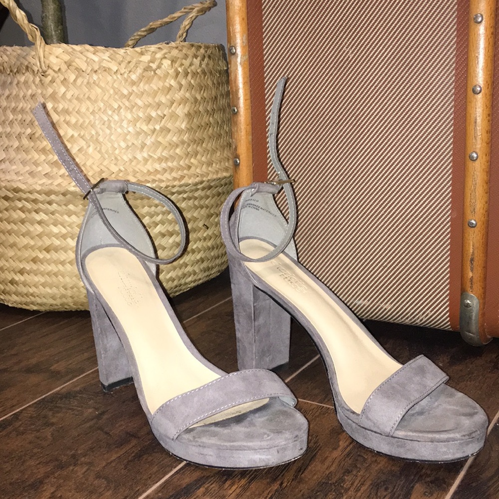 Grey Suede Heels